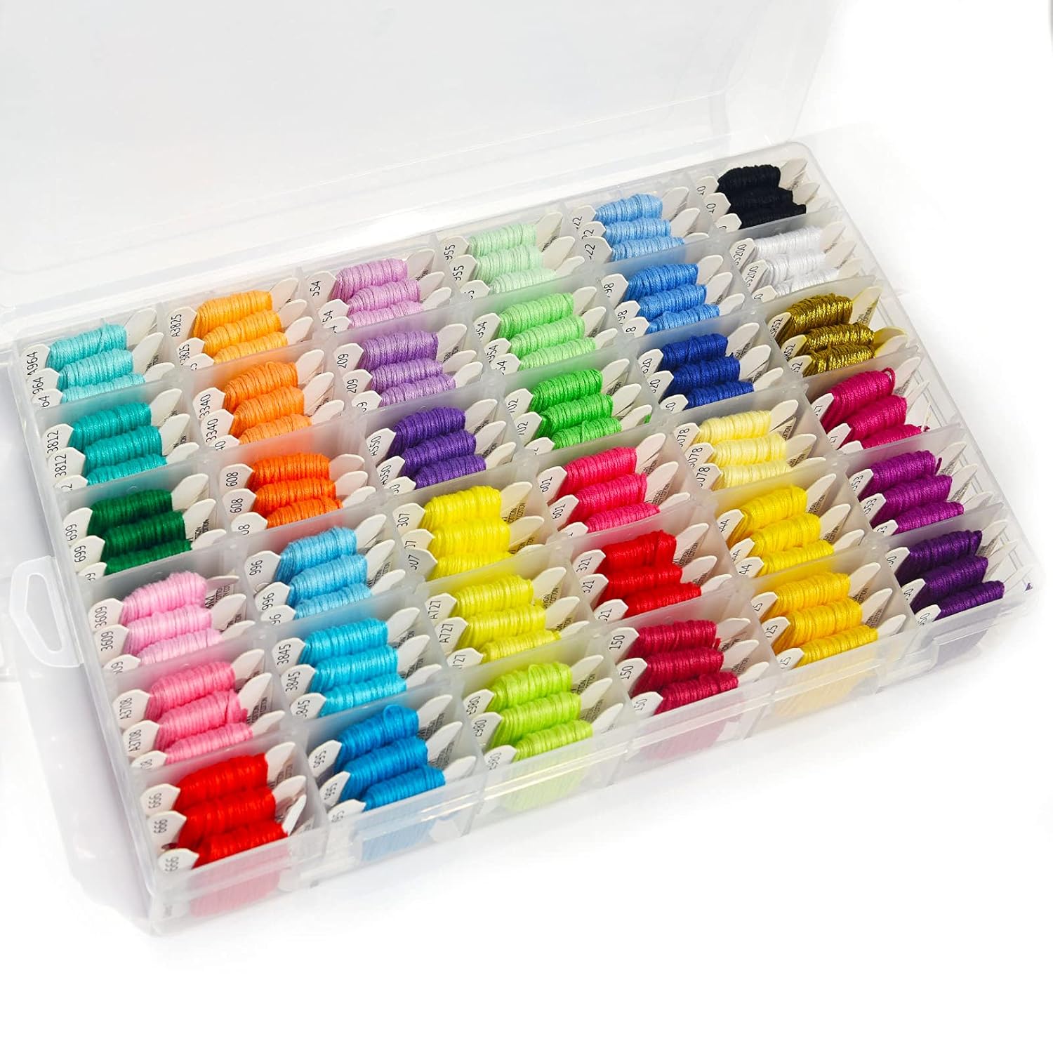 Embroidery Floss 218pcs Embroidery Thread String Kits with Organizer ...