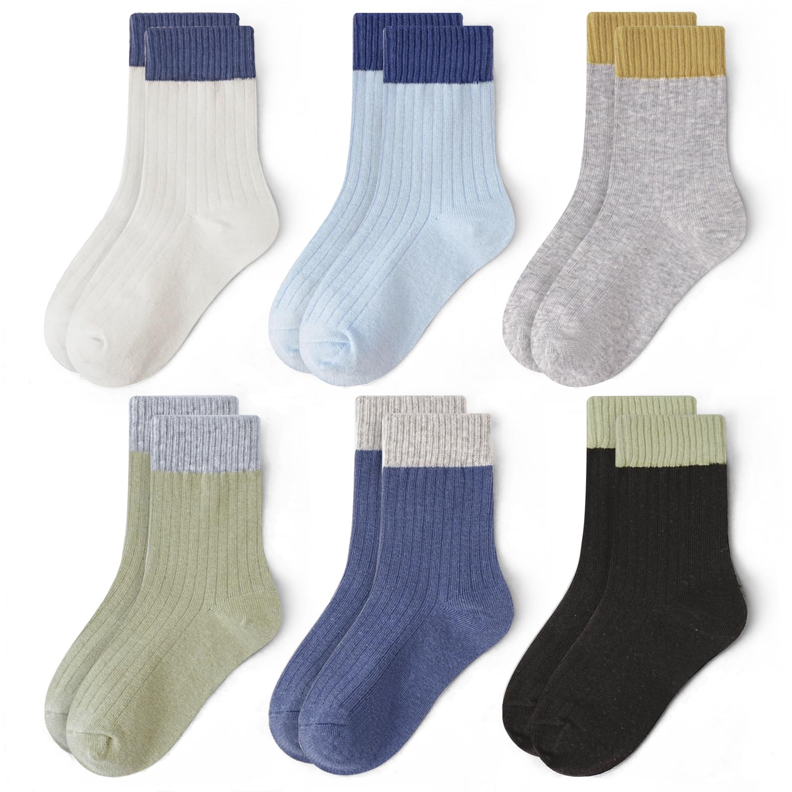 Baby Toddler Essentials Non-Slip Crew Socks for Unisex Boys Girls