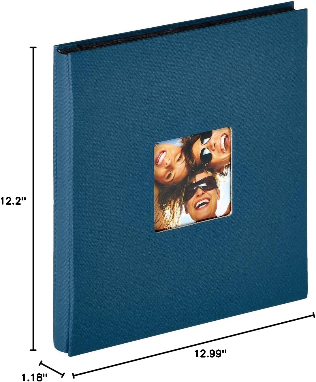 walther Design Photo Album Blue 400 Photos 10x15 cm Stock Album with Cover Punching, Fun EA-110-L