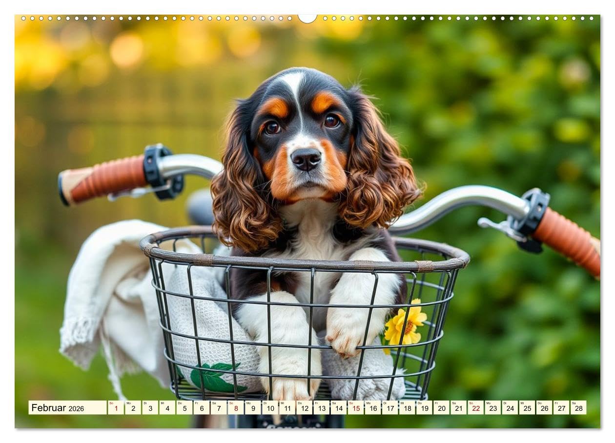 American Cocker Spaniel (hochwertiger Premium Wandkalender 2026 DIN A2 quer), Kunstdruck in Hochglanz: Zauberhafter Familien-und Begleithund (CALVENDO Tiere)