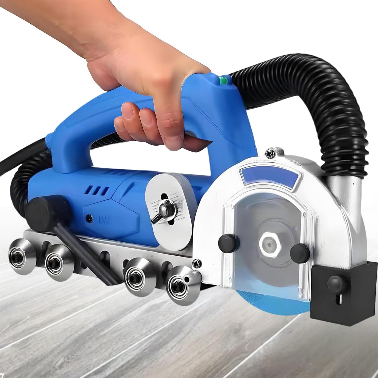 Limpiador Juntas Azulejos 9000 RPM, Herramienta Eléctrica para Quitar Juntas Azulejos con Soplador Agua Automático, Herramienta para Rejuntar Suelos 1200 W con Hoja Diamante