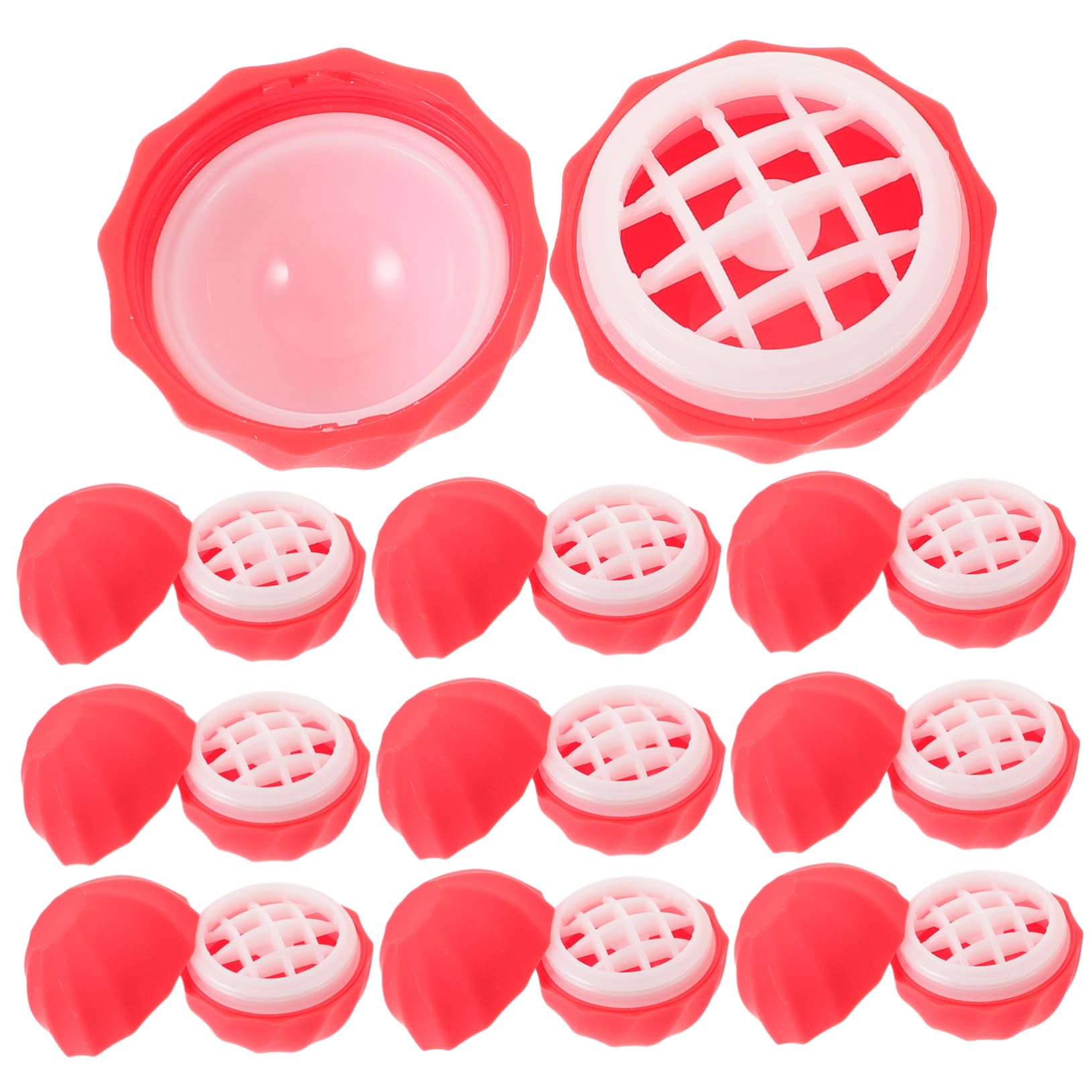 2 Sets Lippenstift-aufbewahrungsbox Reisegröße Kugelform Behälter Nachfüllbarer Lippenstift-make-up- 10 Stück * 2
