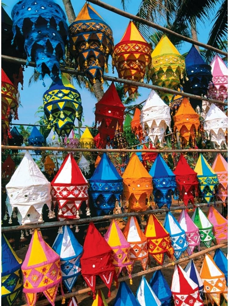 Colorluxe 1000 Piece Puzzle - Colorful Cloth Lamps
