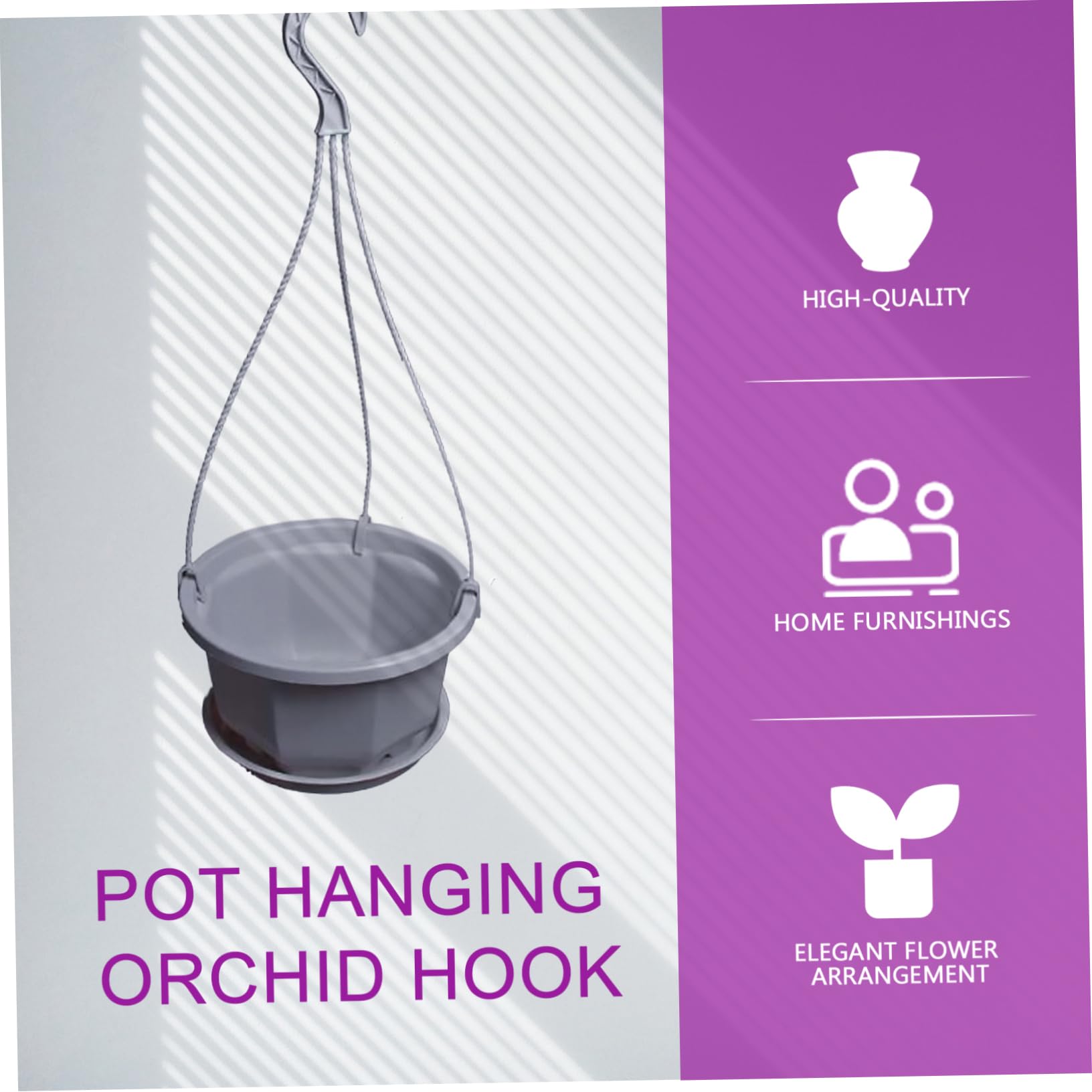 60pièces Crochets Pour Pots De Fleurs Plastique Supports De Fleurs Outils De Suspension Pour Pots De Crochets Pour De Suspendus