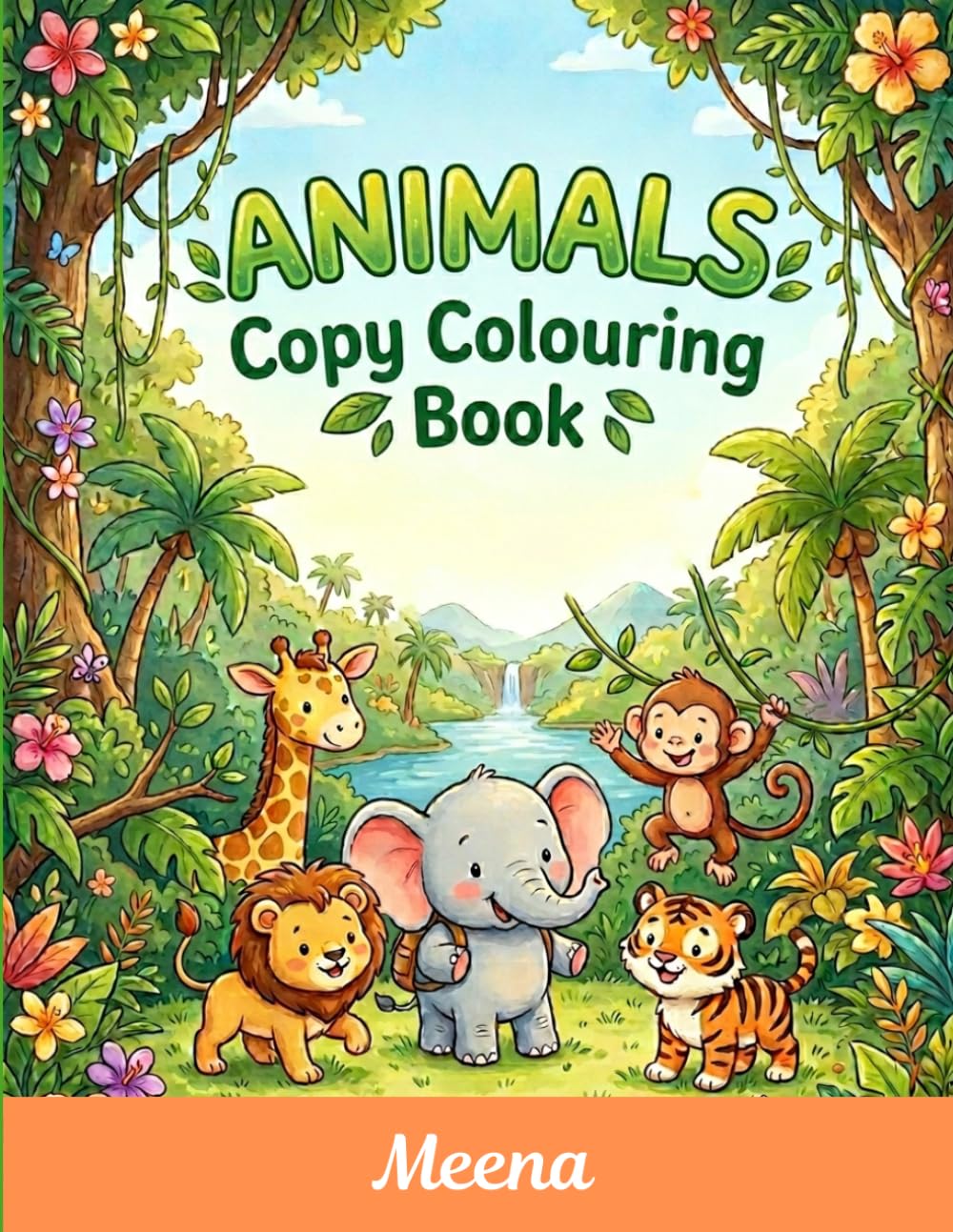 Animals Copy Coloring Book: For toddlers and preschoolers aged 3 to 6