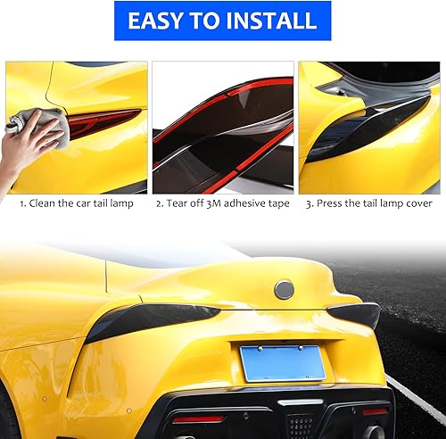 Miniatura 4 de Daeiclru Fundas para lámpara de luz trasera de automóvil para Toyota Supra GR A90 A91 MK5 2019-2022, cubierta de carcasa de luz trasera ahumada,