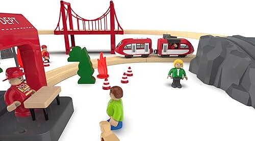 Miniatura 3 de Locomotora motorizada para pista de madera, juguetes de tren a pilas para niños pequeños, juego magnético compatible con Thomas, Brio, Chuggington,