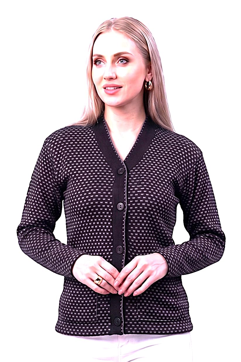 Women's Knitted Button-Down Plus Sizes Cardigan Sweater | Full Sleeve V-Neck Soft Casual Winter Wear Cardigan for Women-picture-25
