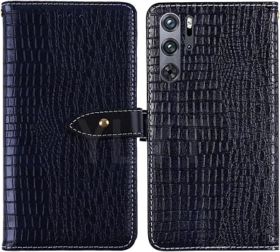 豪華な 青い カバー 合皮 耐汚れ ポーチ シリコーン Case スタンド レザー カード収納 財布 保護する TPU Silicone Cover ケース 手帳型 可兼容ZTE nubia Red Magic 9 Pro 6.8 inch との互換性あり