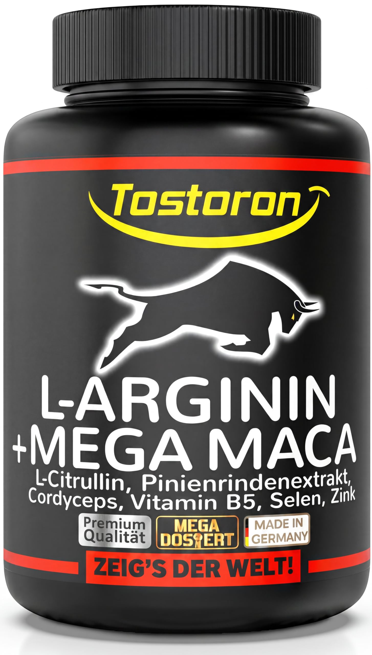L-Arginin + MEGA MACA - 120 Kapseln EXTRA STARK + HOCHDOSIERT 1 Dose, 1x98g