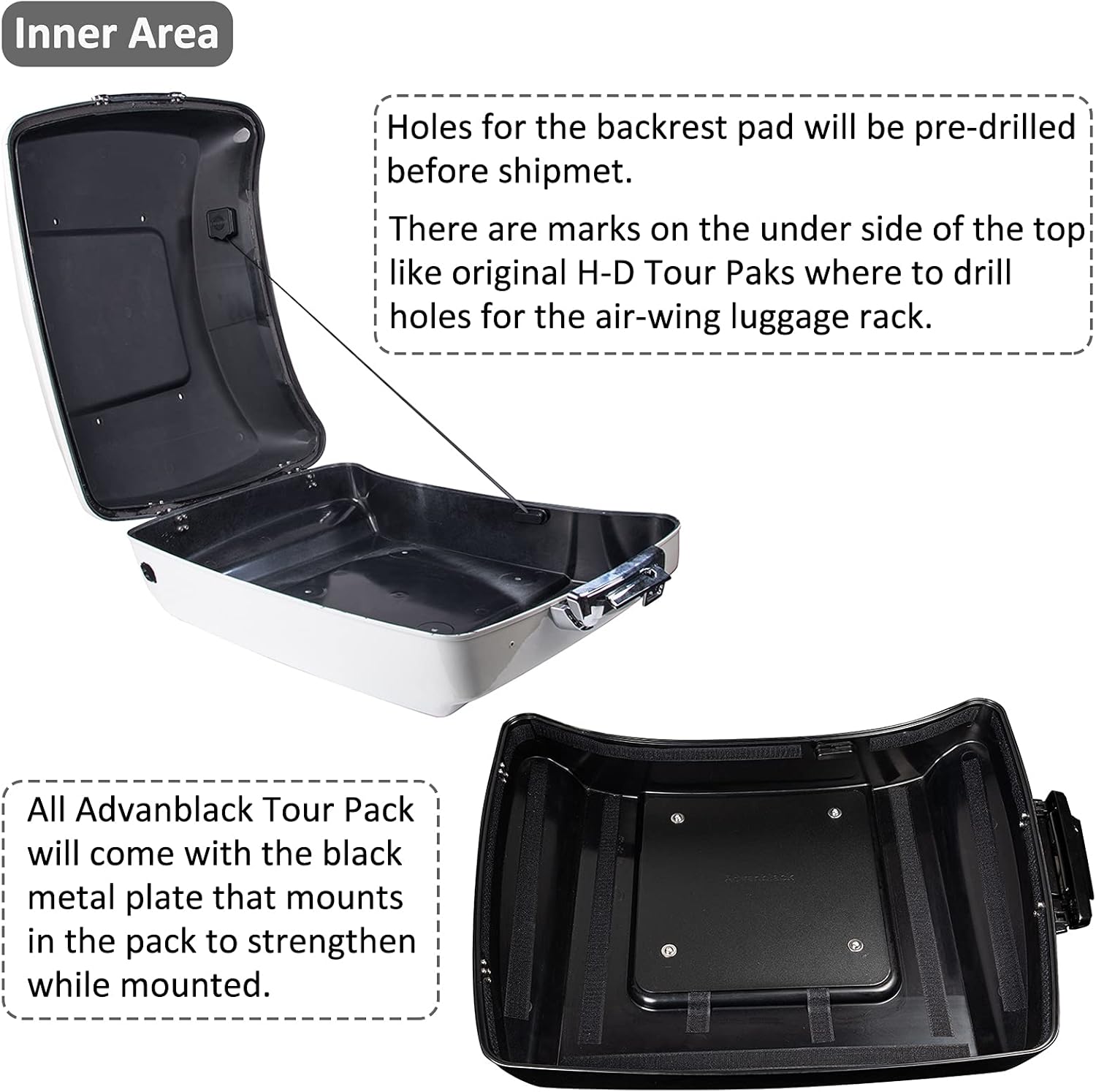 US Stock Advanblack King Tour Pack, Black Mount Bracket & Top Luggage Rack Fit for 2009-Later Harley Touring, Road Glide, Street Glide Special, Road King, Electra Glide (Radioactive Green) 6 71jUP8YrMmL. AC SL1500