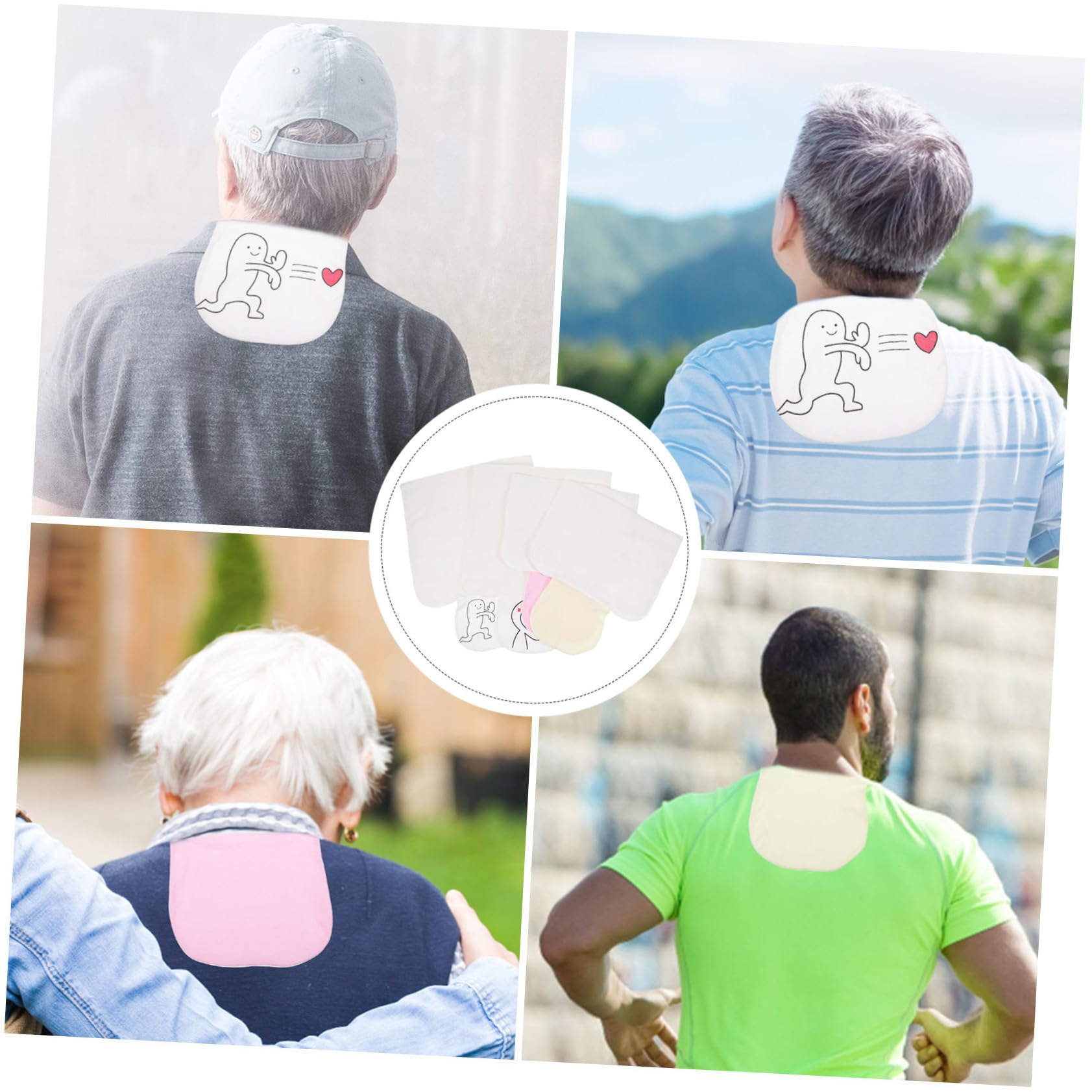 8 Stück-Pack Saugfähige Schweißtücher aus Baumwollgarn für Erwachsene mit Hoher Saugfähigkeit und Wiederverwendbarkeit Geeignet für Pflege und Sport