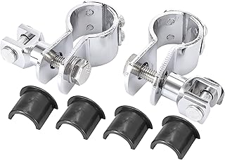 sourcing map 1"~1 1/4"Chrom Sturzbügel Fußstütze Fußrasten Klemme Für Harley Davidson Chrome DE de