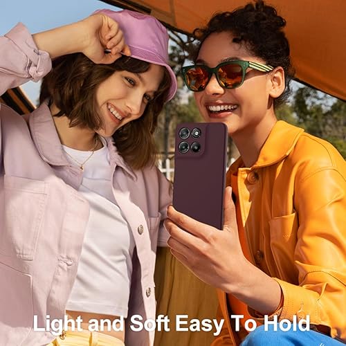 Miniatura 8 de Compatible with Motorola Moto G57 Power 5G Pure Color Simple Case,Support Magnetic Ring, Thin Slim Liquid Silicone Soft Rubber Gel TPU Full Camera