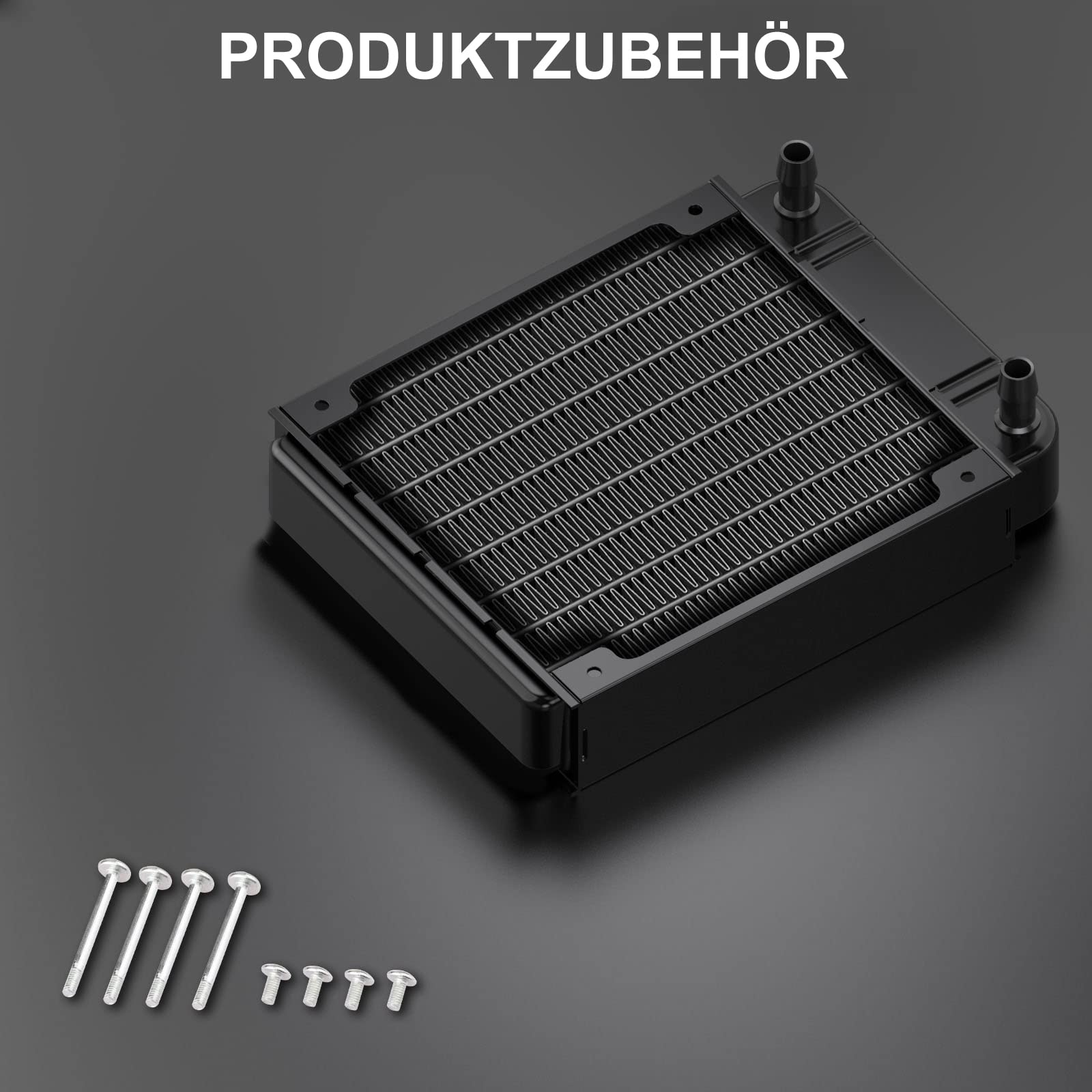 Raffreddatore Ad Acqua Per PC In Alluminio: Scambiatore Di Calore A 8 Tubi, 80mm, DC 12V Con Tubo Da 1m