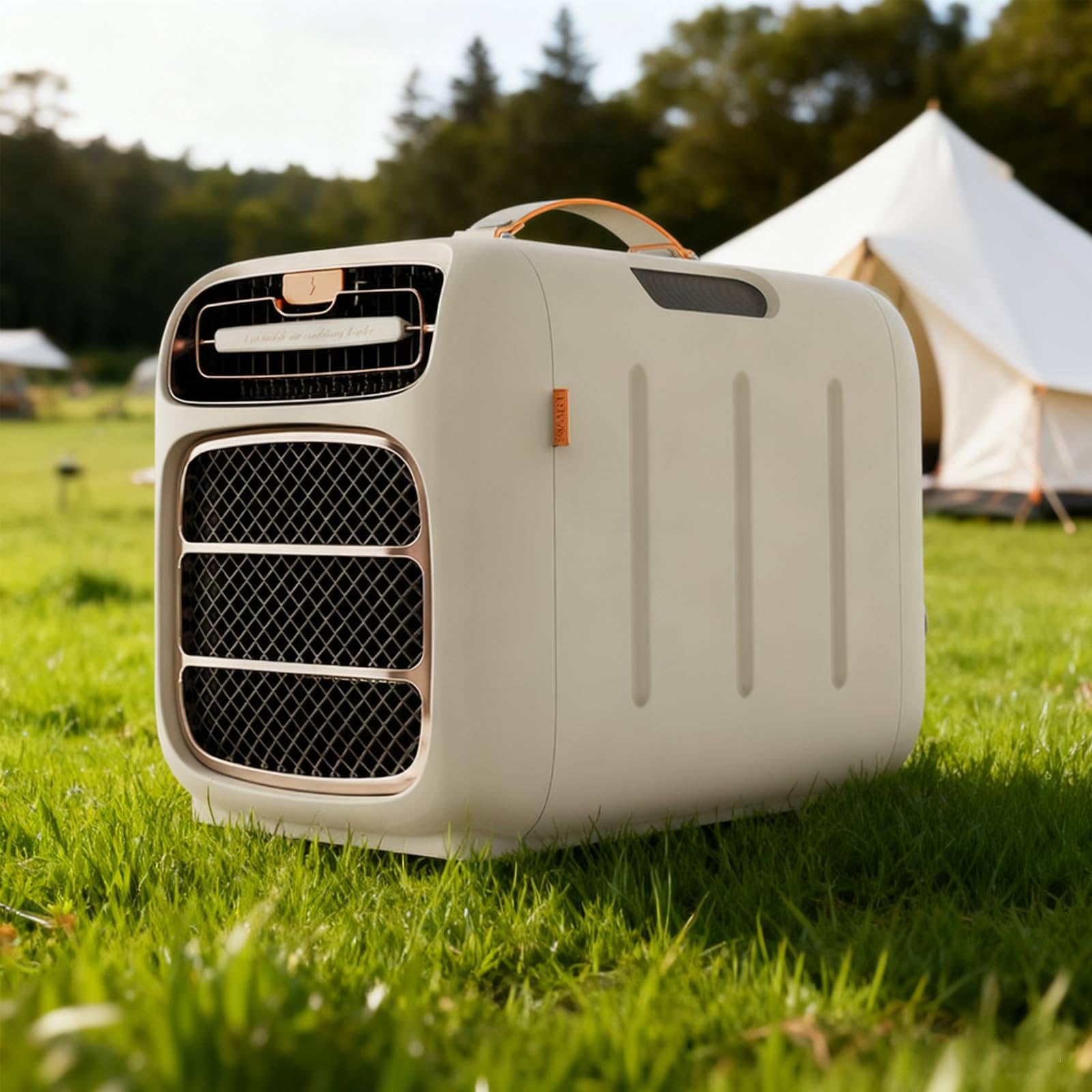 GSHSHOU Portable Camper Air Conditioner, Temperature Adjustment 16-32°C, Three Fan Speeds, 110 Sq. Ft, for Tents, Truck, RV Outdoor and Home Use Cold