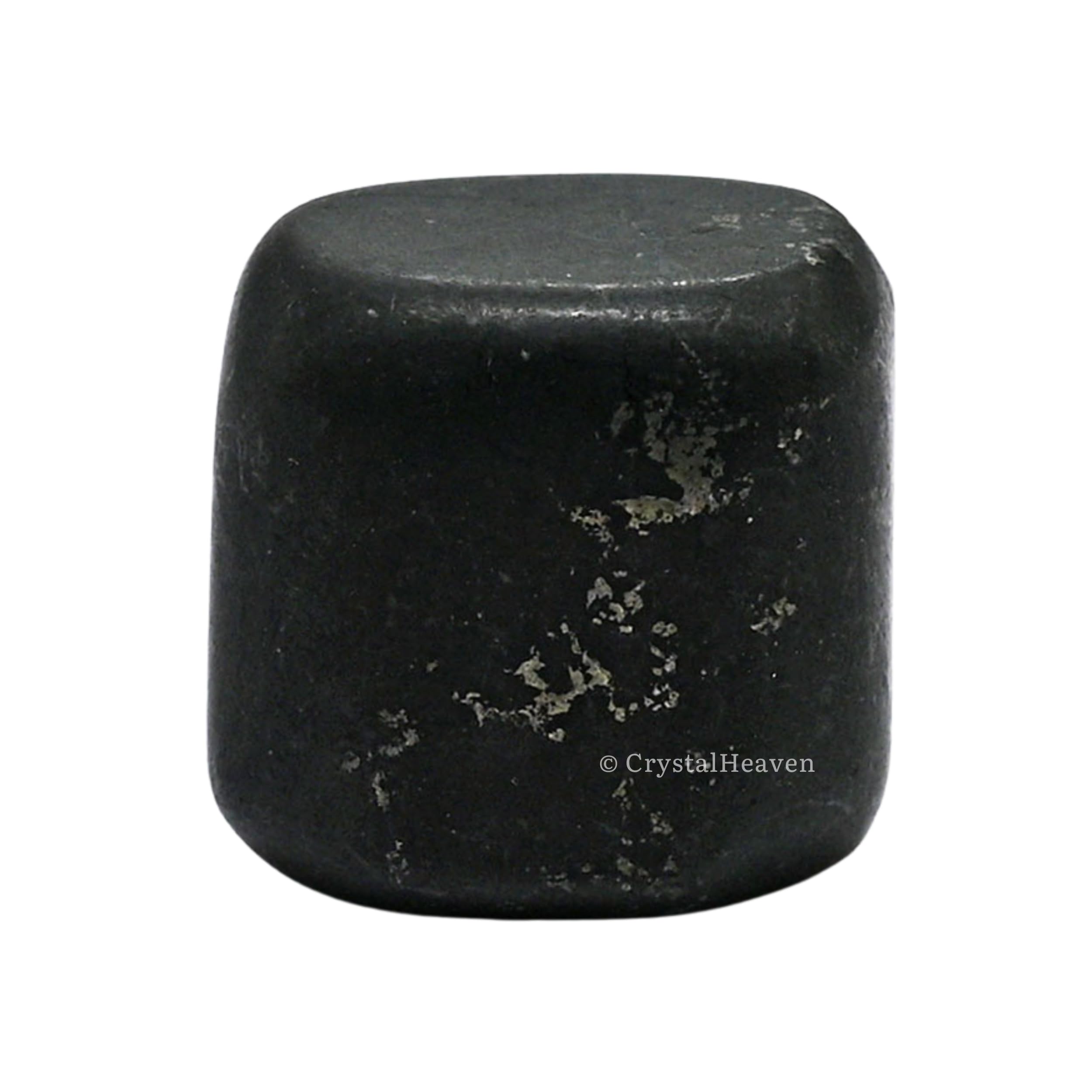 Crystal Heaven Certified Shungite Healing Tumbled Stone,Natural Polished Crystals For Diy Crafts,Manifestation,Meditation,Pooja Feng Shui And Reiki Healing(30 Grams)