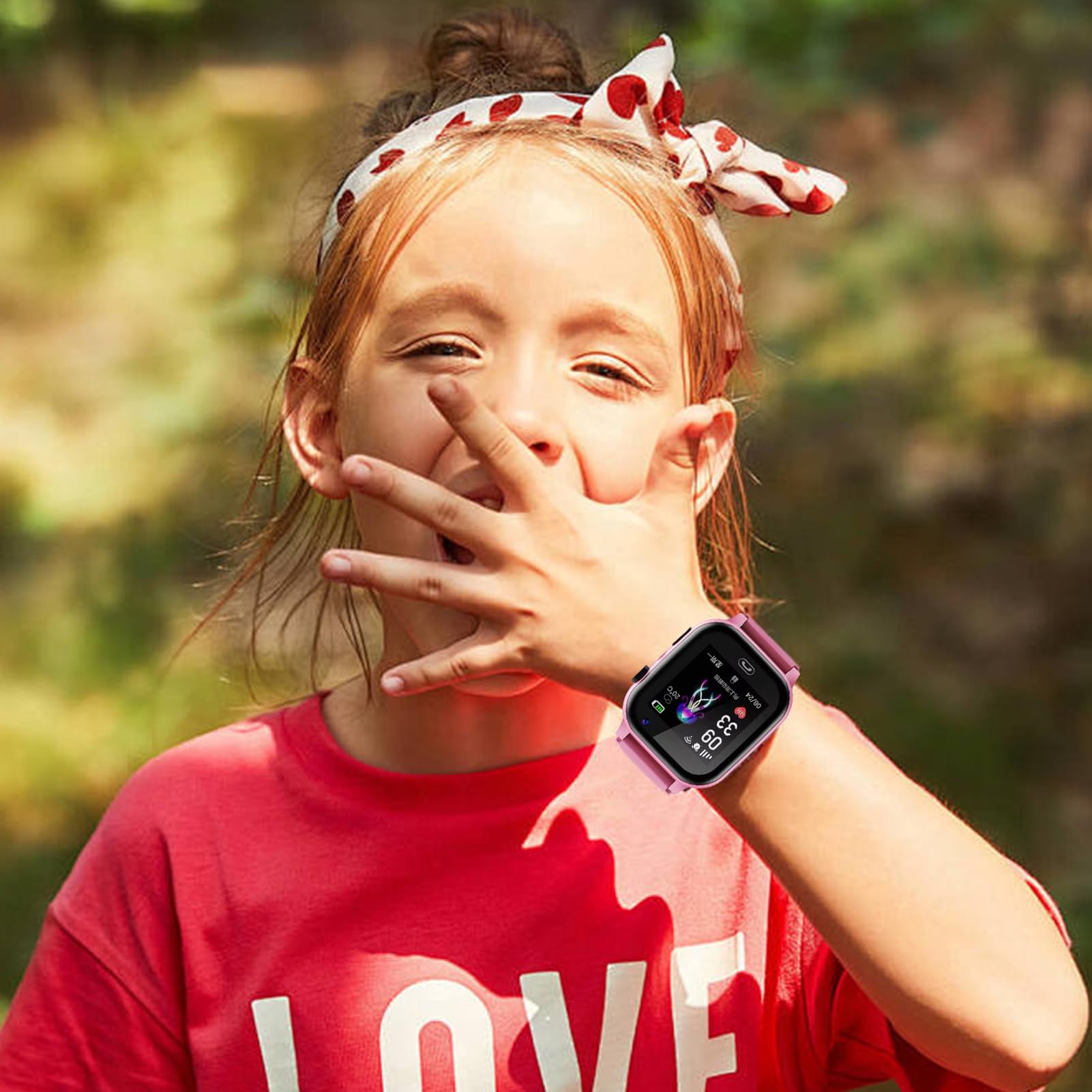 Reloj de teléfono para niños genérico – Reloj inteligente para niños | Smart Wristwatch, multifunción teléfono a mano para niños, cómodo GPS 4G, cámara, recargable Battery Portable for Flashlight
