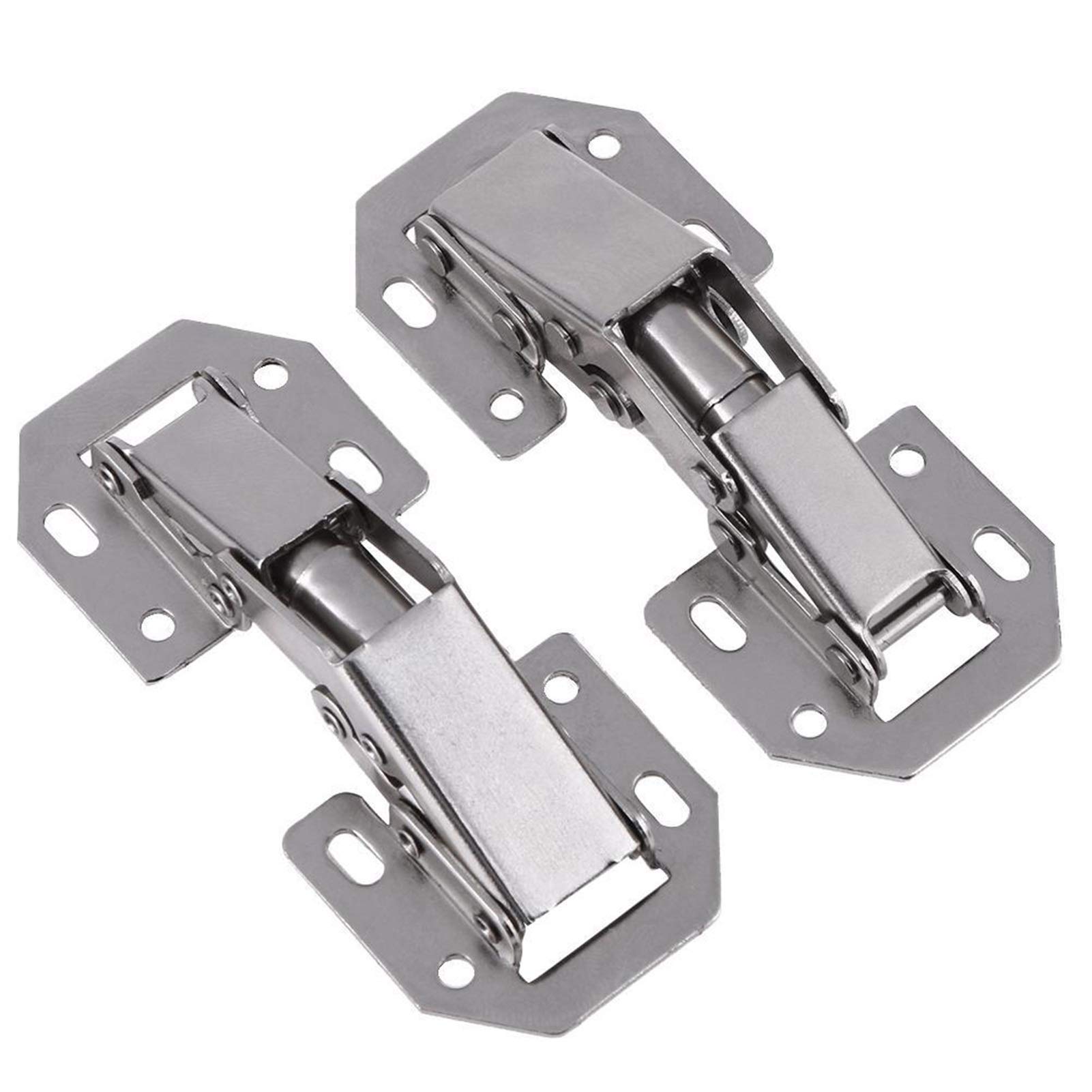 10pcs / Set 3Inch/4Inch Bridge Spring Hinge Without Drilling, Cabinet Wall, Cabinet Door, Furniture Hardware(3Inch)