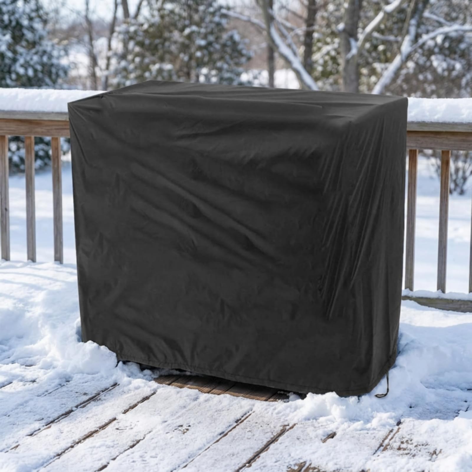 Generic Copertura Barbecue Impermeabile Copri Barbecue Copri Griglia Protettivo Custodia Design Quadrato a Vestibilità Ordinata in Oxford 210D con Chiusura a, Nero, 80 66 100 Cm