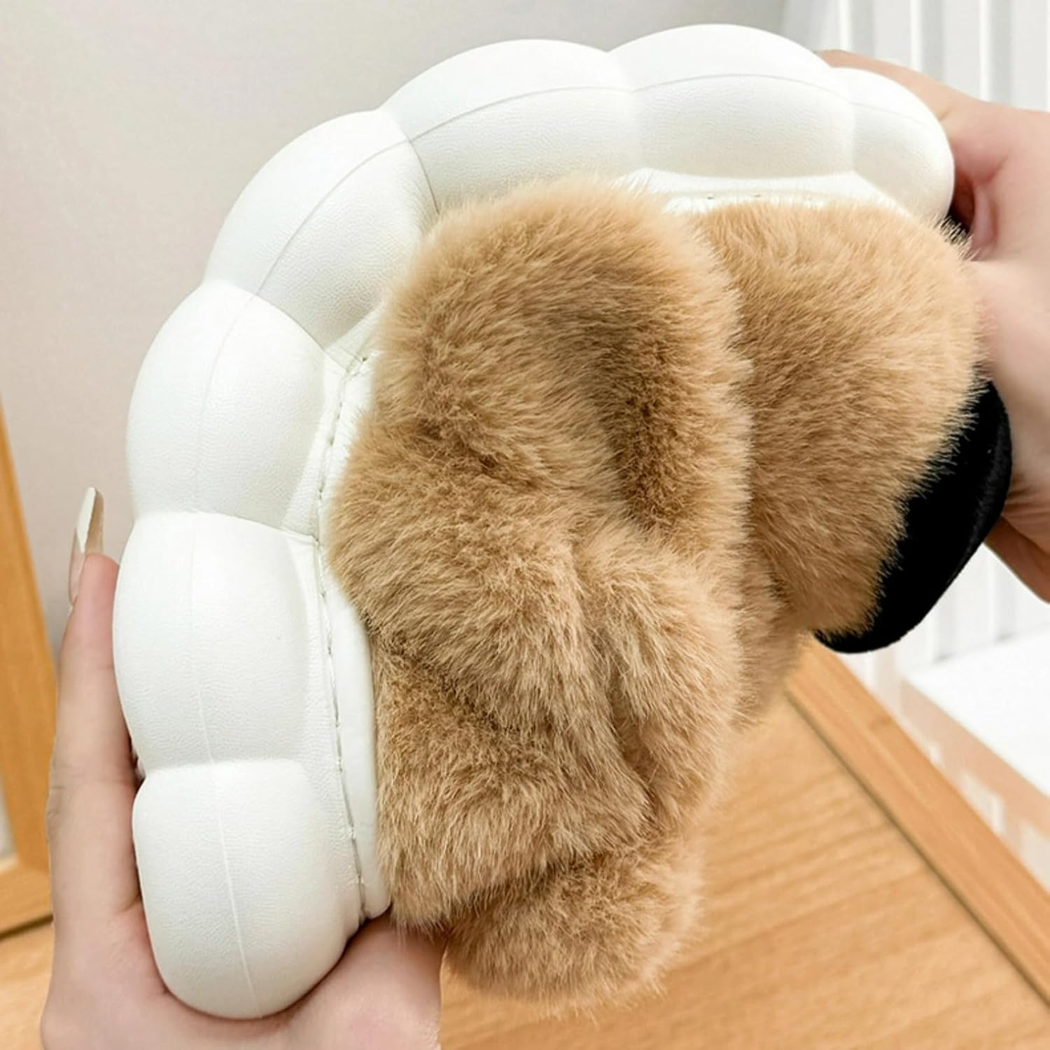 Parent-Child Fuzzy Slippers Cute Capybara Shape Soft Cozy Warm Anti-Slip Soles Indoor Fluffy Slippers Gift for Christmas - Image 6