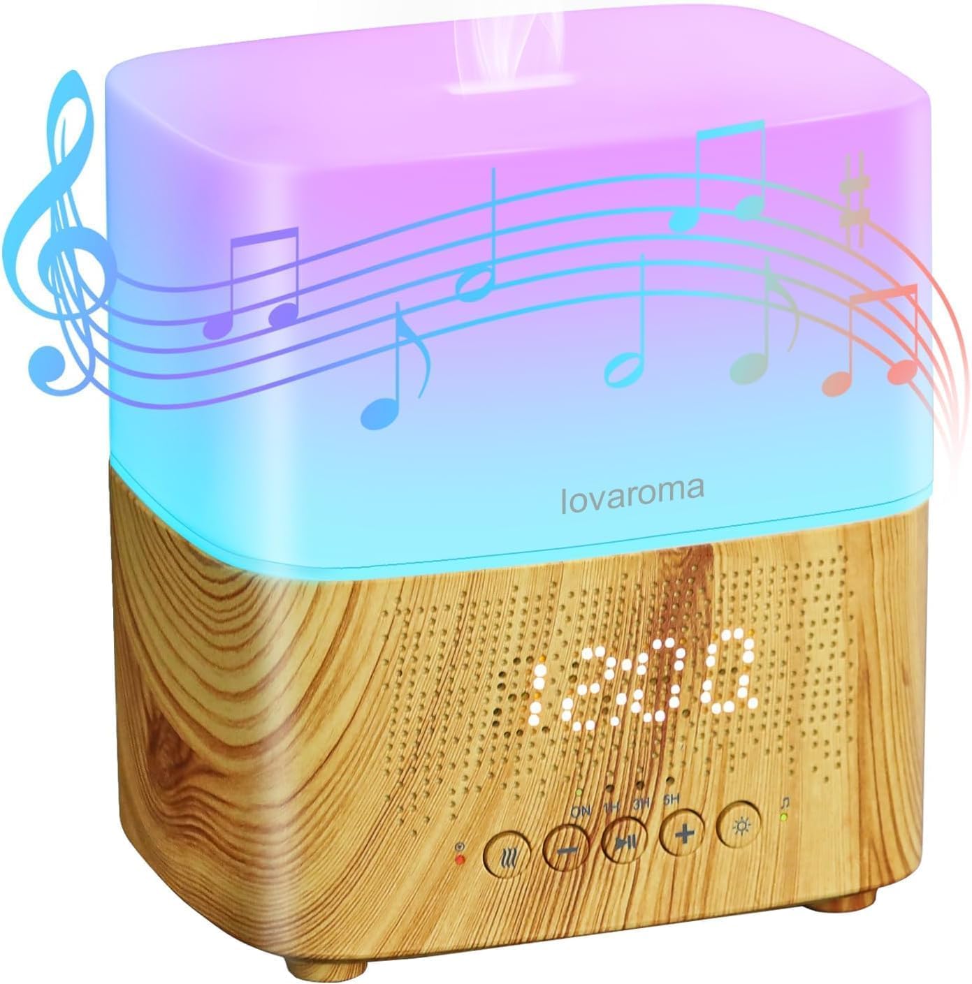 Lovaroma Essential Oil Diffuser, 300ML Aromatherapy Diffuser Cool Mist Humidifier with Bluetooth