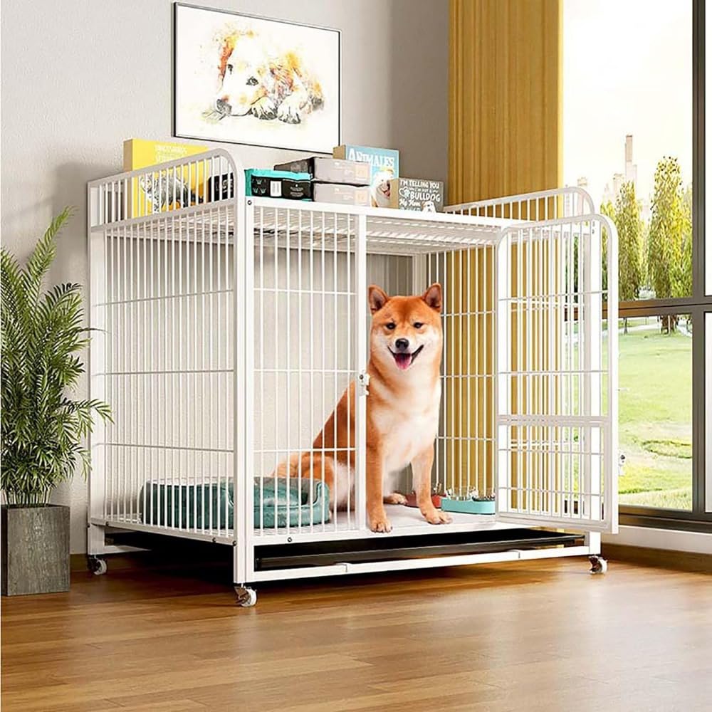 Amazon | 犬のケージ 犬 サークル ペットサークル 屋根付き