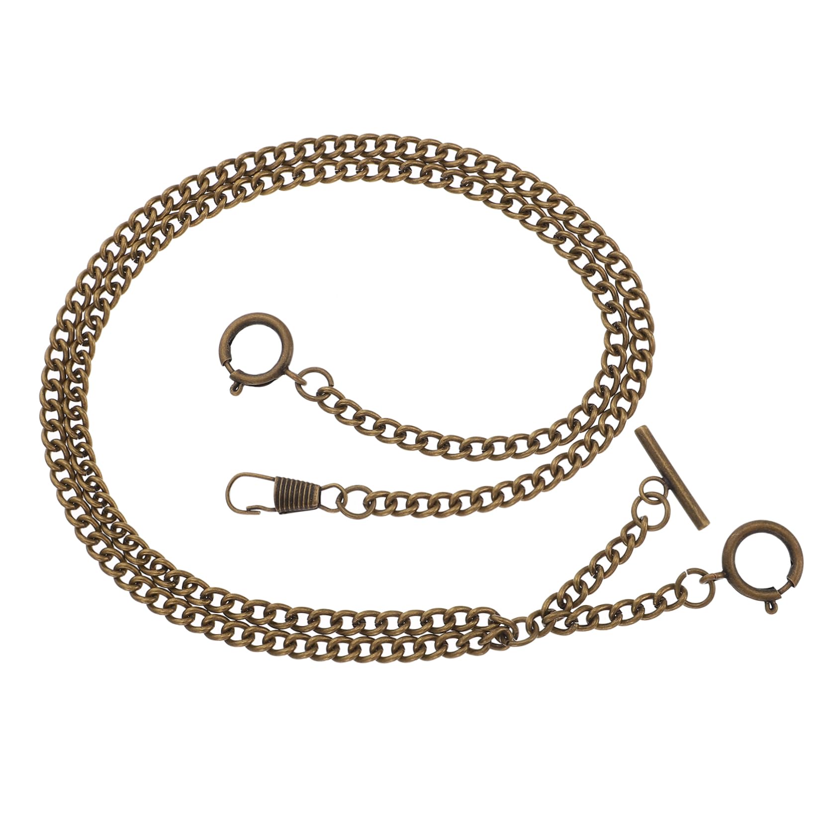 LIFKOME Men Vintage Pocket Watch Chain Metal Wallet Chain Buckle for Easy Accessory Attachment for Vest Formal Wear Great for Father Day and Special Occasions