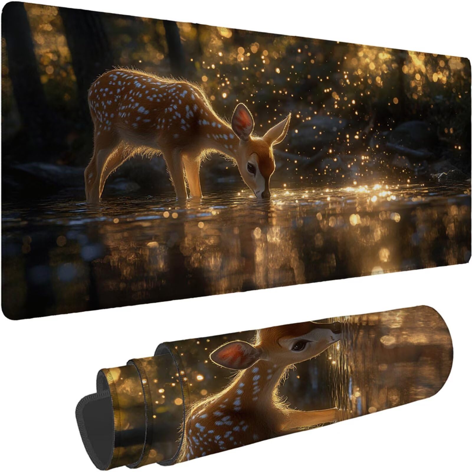 Gamingowa podkładka pod mysz 1200 x 600 x 3 mm, XXL, wodoszczelna, odporna na ścieranie, z przyszytymi krawędziami, podkładka na biurko, poprawia prędkość i precyzję, do komputera, laptopa, komputera