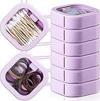 Vista 10 de Kathfly 6 piezas contenedor dispensador de gomas para el cabello organizador soporte para horquillas portátil para viajes soporte para hisopos
