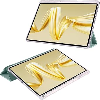 Huawei Matepad Pro 12.2インチ 2024 用 完全保護 透明 バックスタンドケース ペンホルダー 耐衝撃スタンドケースカバー 自動ウェイク/スリープ機能付き グリーン
