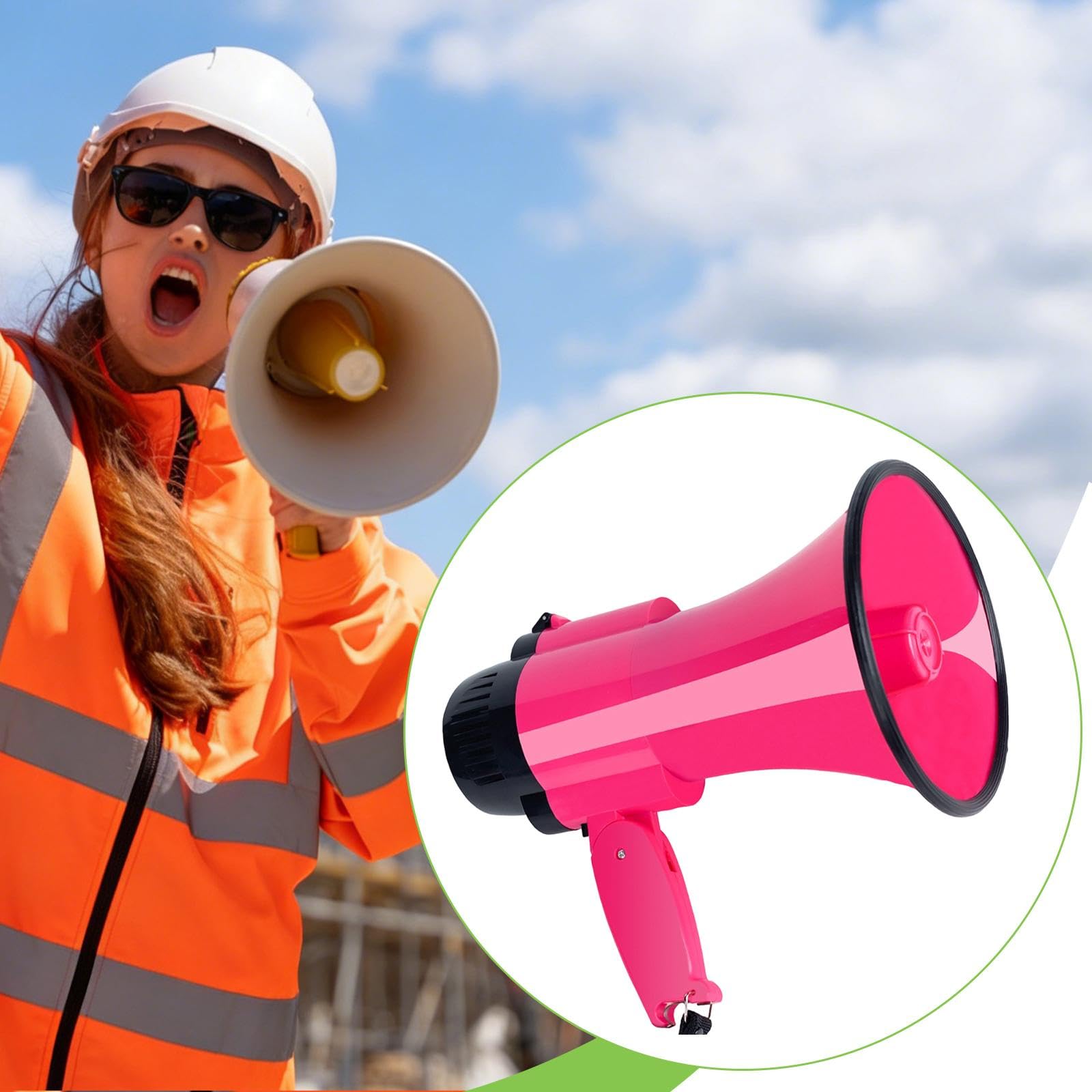 Kowaku Altavoz Megáfono 30 W Portátil Multifuncional para Actividades al Aire Libre