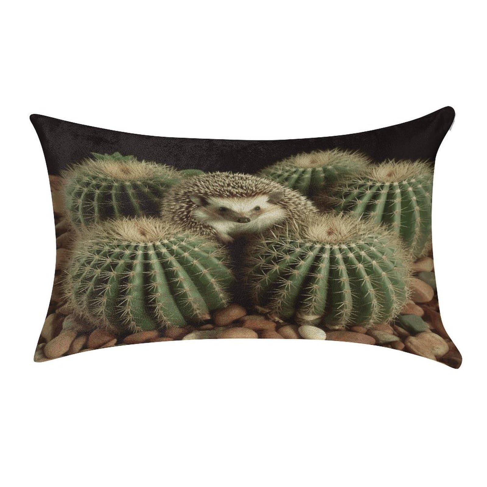 Btcowzrv Style Hedgehogs Cactus Pillow Cover Pillow Case Pillowcase