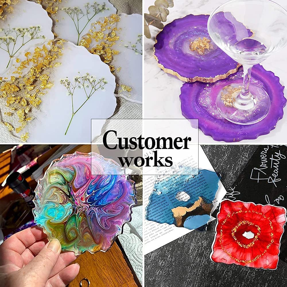 6er Set Silikonformen Für Epoxidharz - Perfekt Für Untersetzer & DIY-Projekte