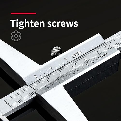 Vista 50 de Vernier Pinzas de calibrador Herramienta de medición Micrómetro de acero al carbono pulgadas/métrico 0-6 pulgadas Rango 1/128 pulgadas Escala