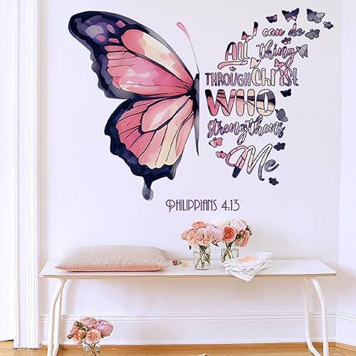 Miniatura 3 de Arawat Calcomanías de pared de mariposas y murales atrapasueños, calcomanías de pared de mariposas, calcomanías de pared para dormitorio, sala de
