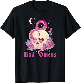 Bad Omens Snake And Skull Grunge Goth Women's Bad Omen T-Shirt, Black