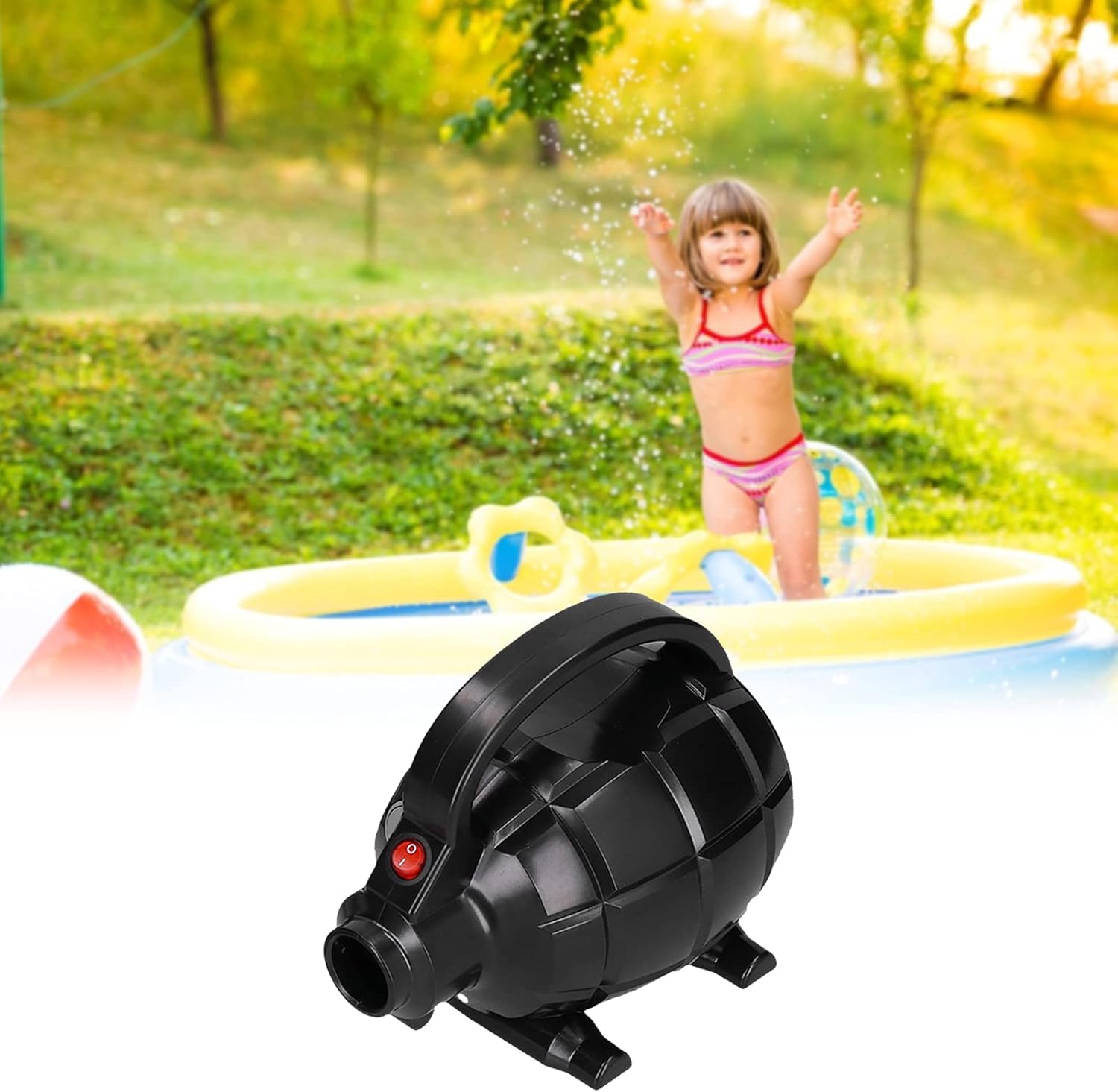 Yosoo Health Gear Electric High Pressure Air Pump, 600W Electric Inflator for Air Mattress and Inflatables,4 Detachable Nozzles