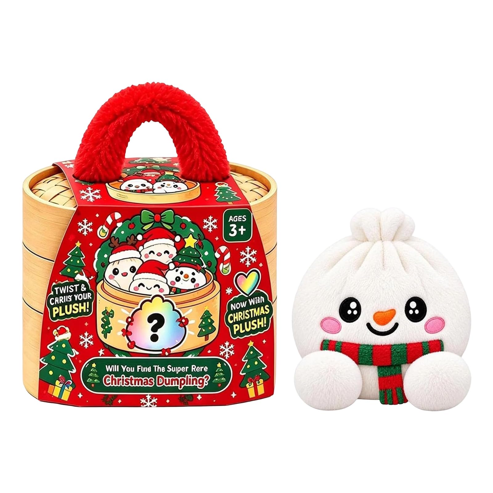Squishy Dumpling Cute Plush Giant Dumpling Squishy Mystery Dumplings Christmas Halloween Dumplings Squishies Toys Large Rainbow Adult Fidget Buns Blind Box Toys