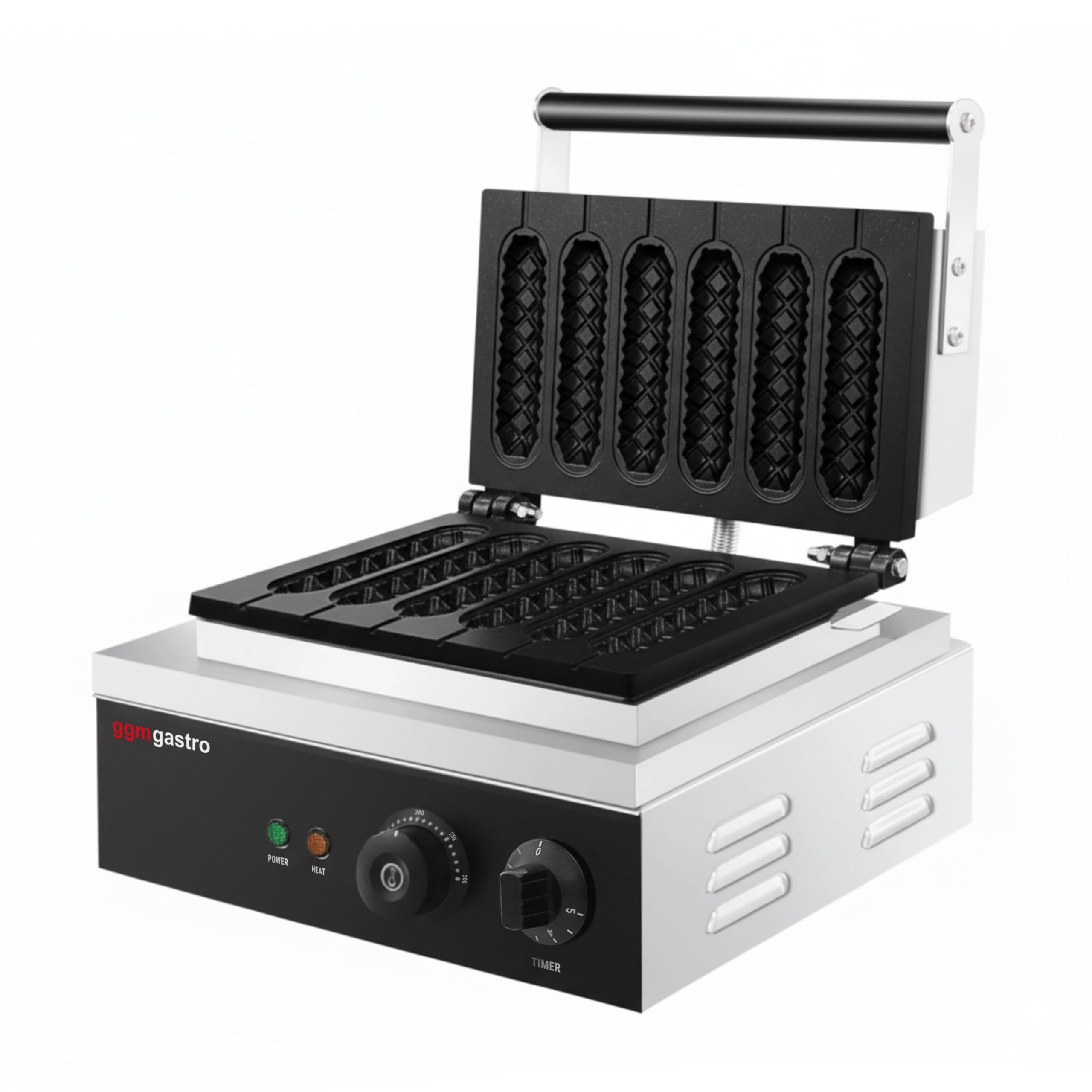 GGM Gastro Waffeleisen Lolly am Stiel 1,55 kW | Ideal für den Dauereinsatz, hochwertige Gusseisenplatten, präzise Zeitsteuerung, leichte Reinigung, sofort einsatzbereit