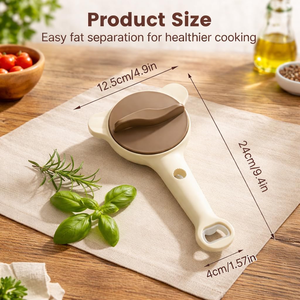 4-in-1 Multi-Purpose Jar Opener – Upgraded Adjustable Three-Claw Bottle Opener with Non-Slip Teeth, Multi-Size Lid Tool for Jars, Cans, Wine Bottles – Essential Kitchen Helper(grey)