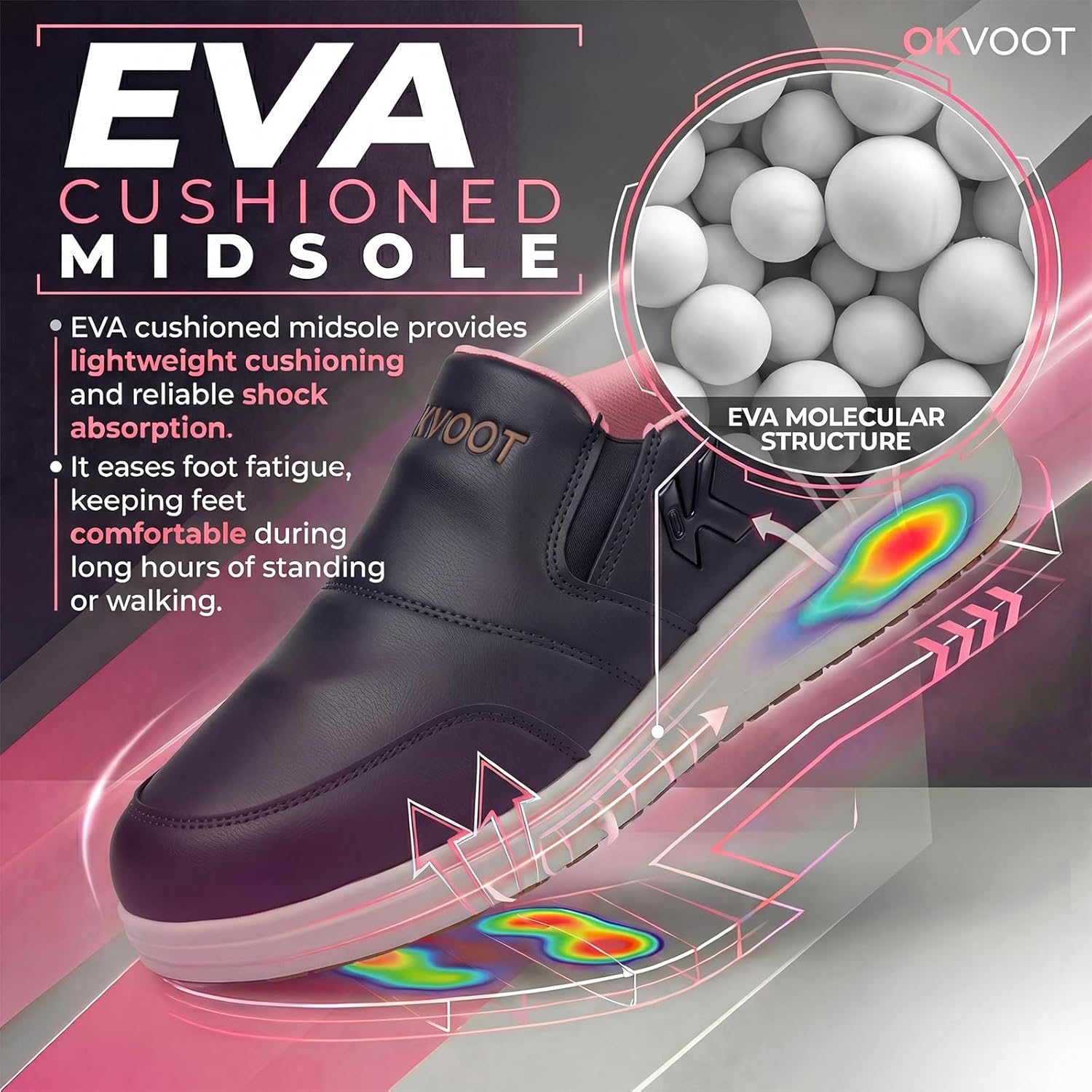 Slip-On Waterproof Non-Slip Wide Width Shoes for Women with Arch Support, Oil Resistant Lightweight Work Sneakers for Kitchen, Restaurant, Chefs, Food Service & Nursing Staff - Image 5