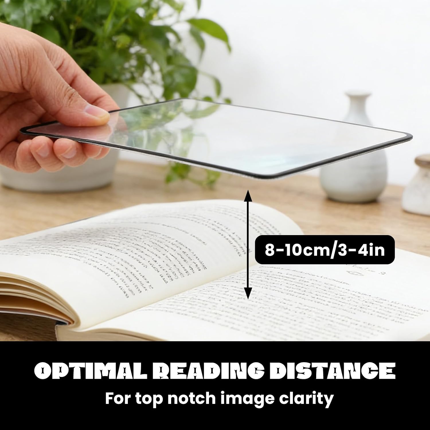 6 Pcs Page Magnifying Sheet 3X Lightweight Optical Plastic Glass, Reading Magnifier with Handy Card Size Magnifier Lenses, Page Magnifier Sheets for Seniors Reading Maps Books