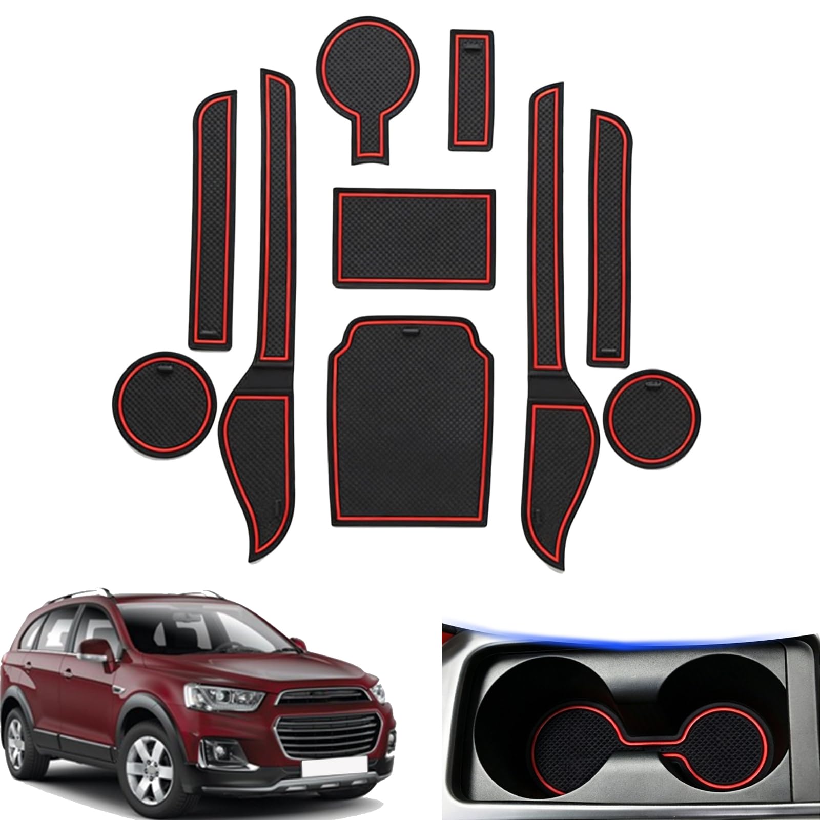 Portavasos Chevrolet Captiva 2011-2017 limpios en viajes familiares