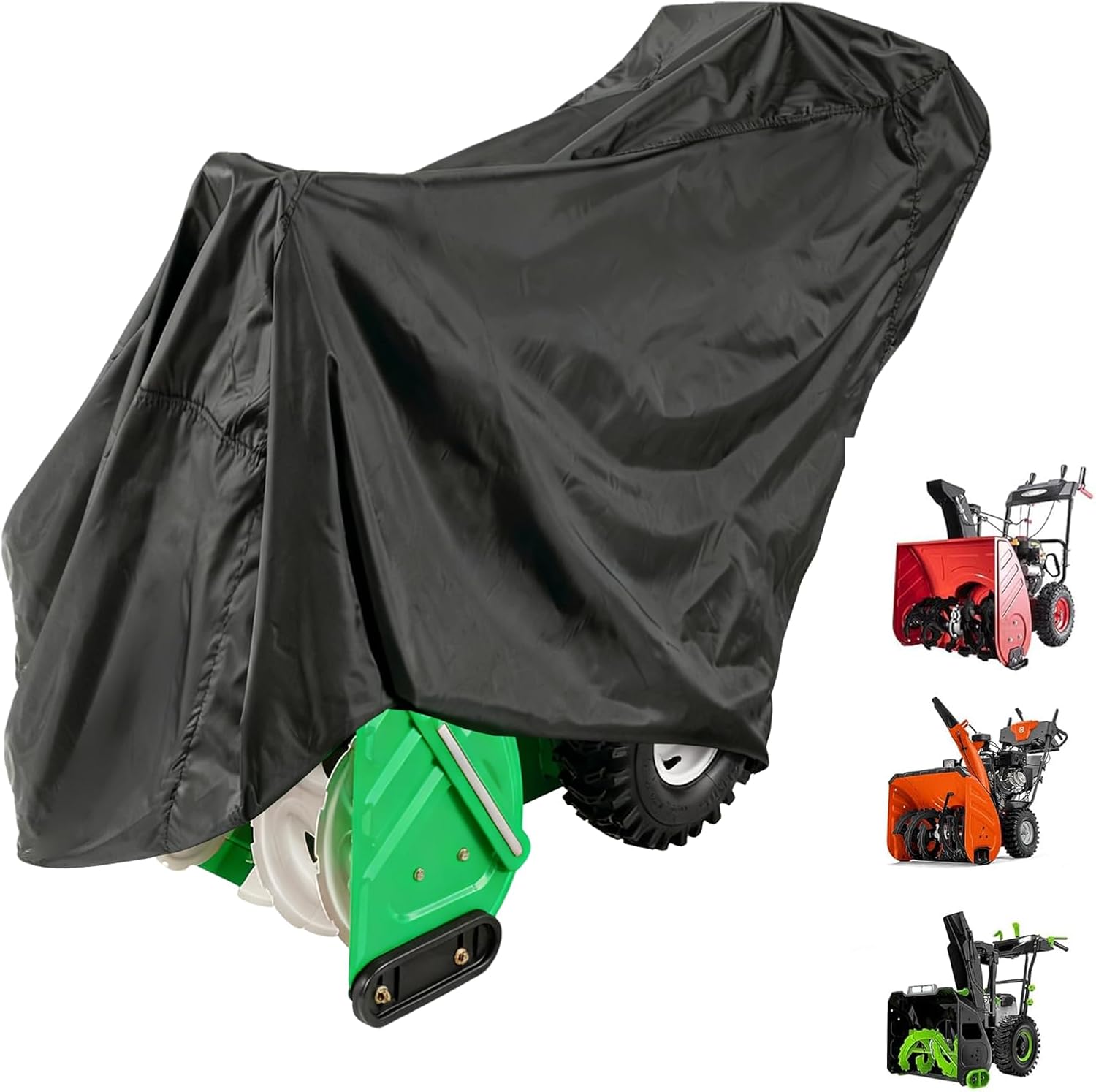 Snow Blower Cover - Snow Thrower Protector Case – Heavy Duty Waterproof 210D Oxford Outdoor Snow Thrower Cover Universal Fit for PowerSmart Toro Honda Craftsman Ariens EGO Snow Joe (47"x40"x32")