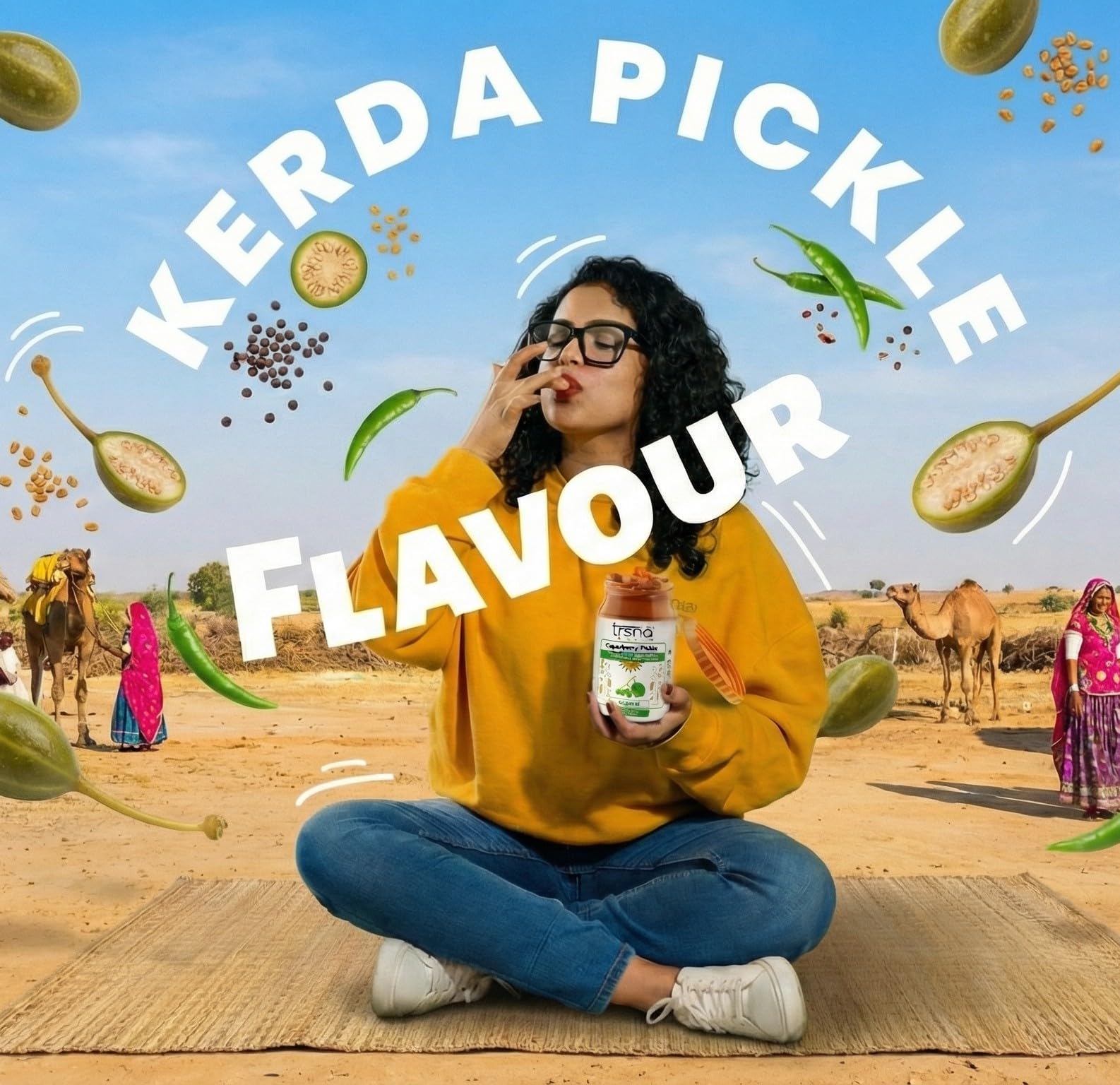 Trsna Caperberry Pickle 350 Grams | Kerda nu Athaanu | Authentic Gujarati Flavour | Traditional Indian Pickle with Raw Mangoes & Tangy Caperberries | Premium Gourmet Achaar Made in Gujarat 4