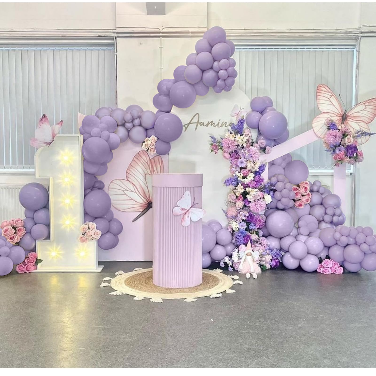IHEPYQ Pastel Purple Balloons- Double Stuffed Lavender Balloons Different Sizes 18 12 10 5 Inches for Garland Arch, Light Birthday Baby Shower Gender