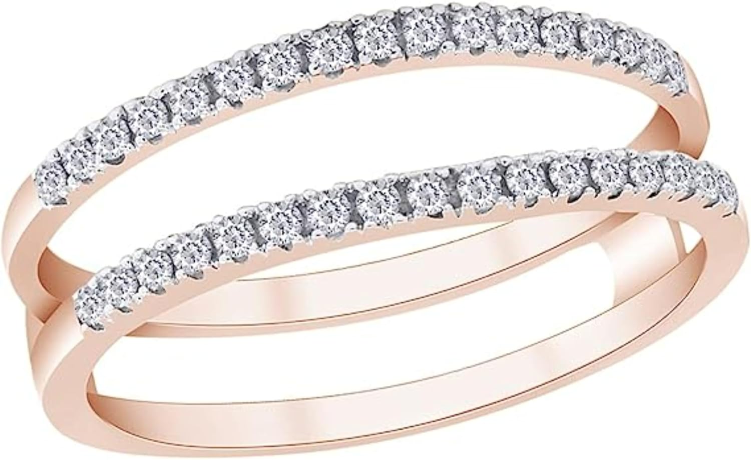 Created Marquise Cut White Diamond 925 Sterling Silver 14K Gold Finish Sparkling Enhancer Guard Ring Wedding Gift For Women