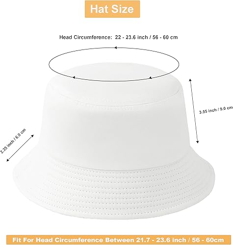 Miniatura 2 de Sombrero de pescador de algodón de 12 piezas para mujeres y hombres adultos de verano liso