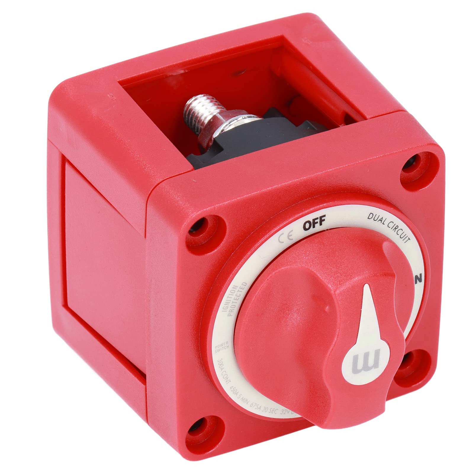 Blue Sea Batterieschalter,Batterieschalter,Dual Circuit Battery Switch,Battery Switch Combine,300A Battery Knob Switch Dual Circuit 4 Drähte Zündschutz Abnehmbar Ip66 Wasserdicht Für Yachten Wohnmob